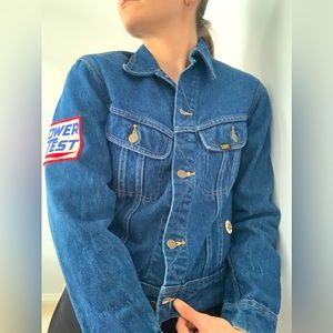 Vintage Lee Denim Jacket PATD - 153438. Size kids 16. Denim Blue.